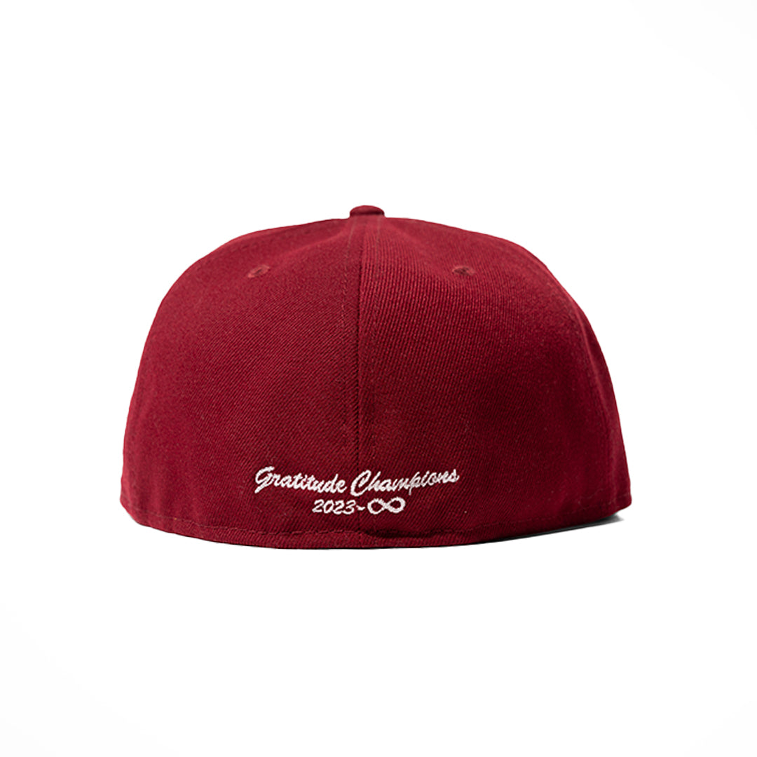 GRATITUDE CHAMPIONS New Era Fitted Hat - Burgundy